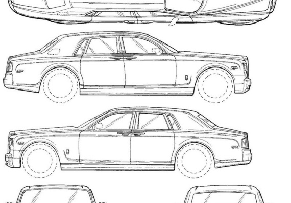 Rolls-Royce Phantom (2003) (Rolls-Royce Phantom (2003)) - drawings of the car